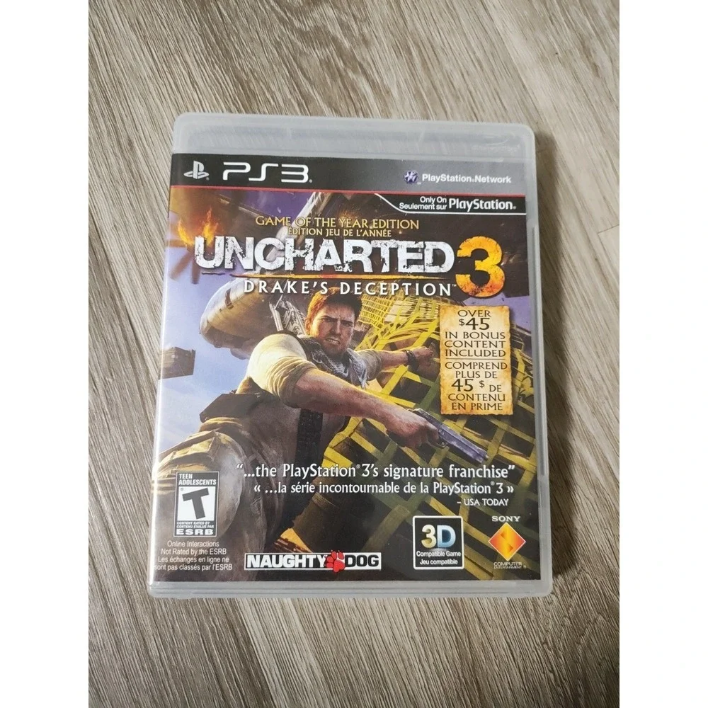 Uncharted 3 Drakes Deception Sony PlayStation 3 PS3 Tested Working